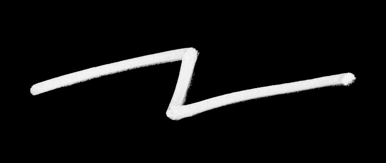 lightening bolt. White on black. The Wander Society