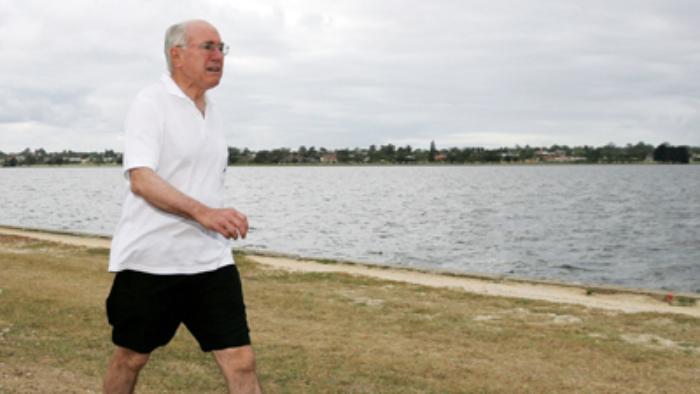 John Howard Walking around Lake Burley Griffin